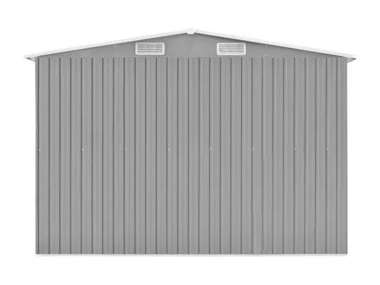 Abri de jardin Gris 257x990x181 cm Acier galvanisé