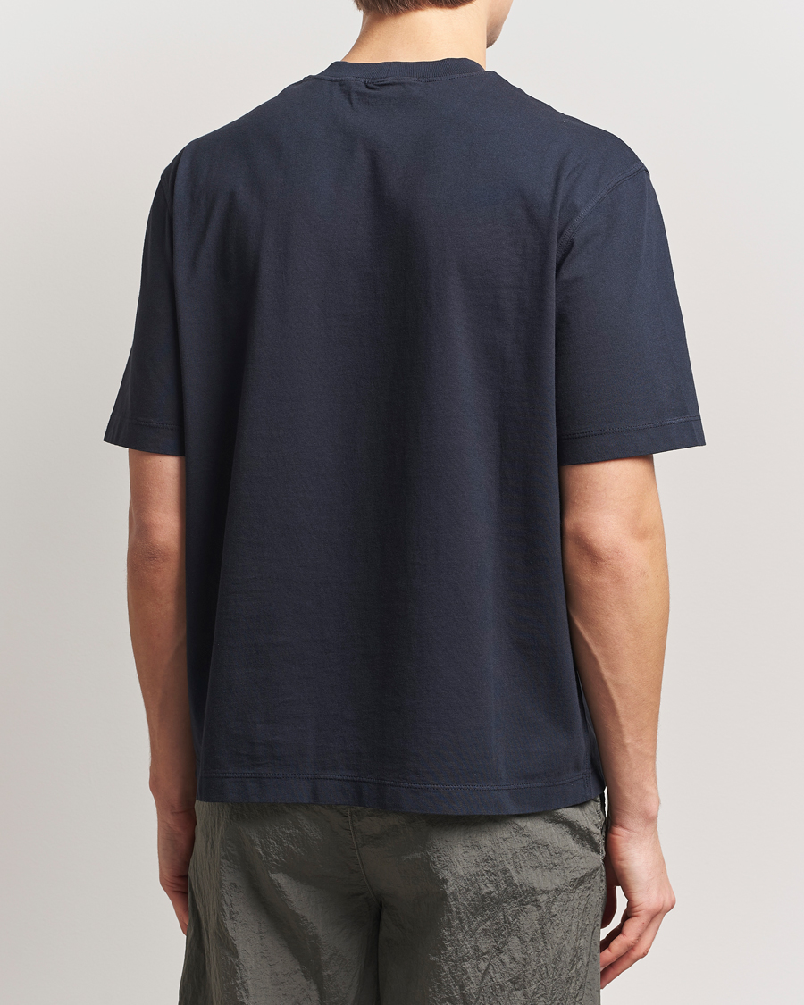 Stone Island Combed Organic Cotton T-Shirt Navy Blue