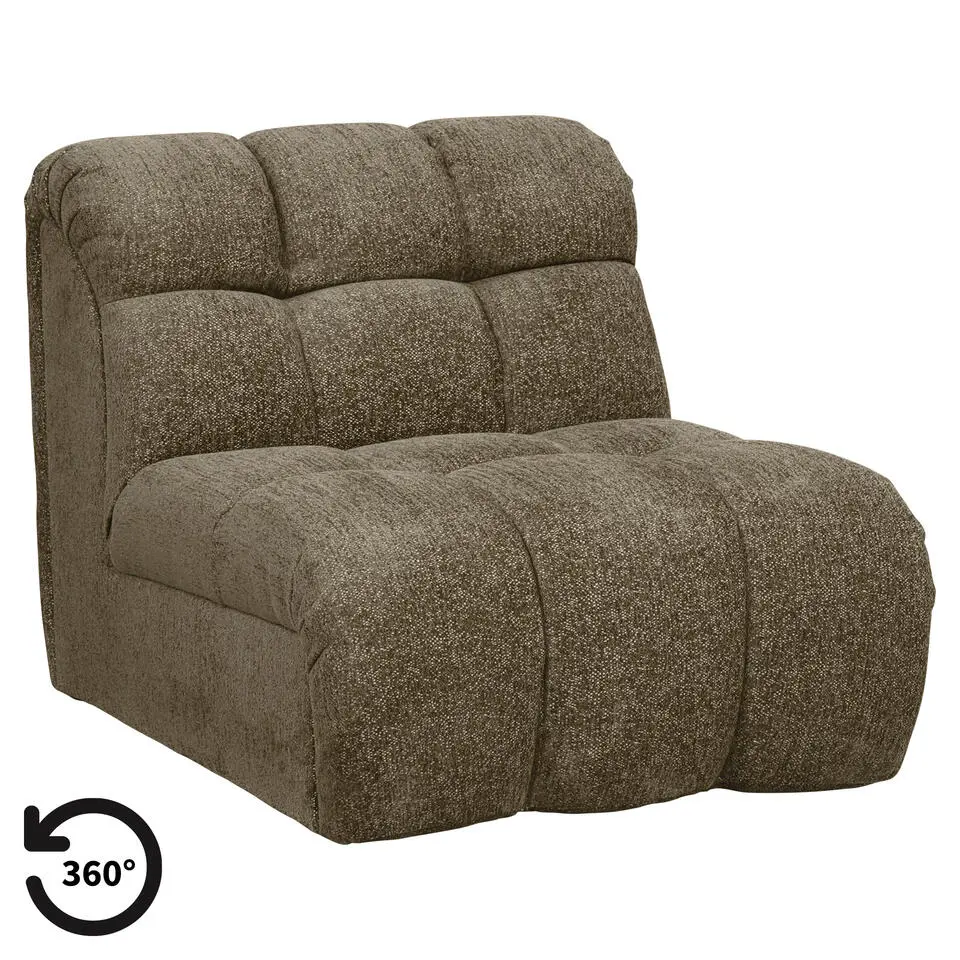 Draaifauteuil Beau - stof Raven - bruin
