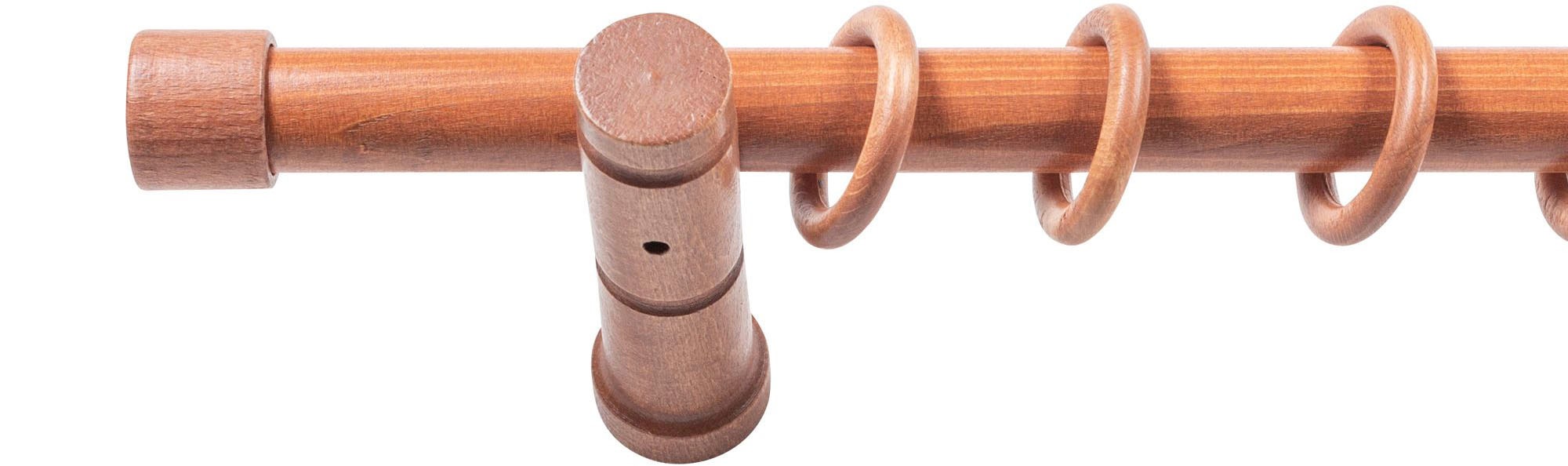 SN DECO GROUP Gardinenstange »Cafiro« 1 läufig-läufig Fixmass 28 mm, Holz, verschiedene Längen und Farben, Komplettset
