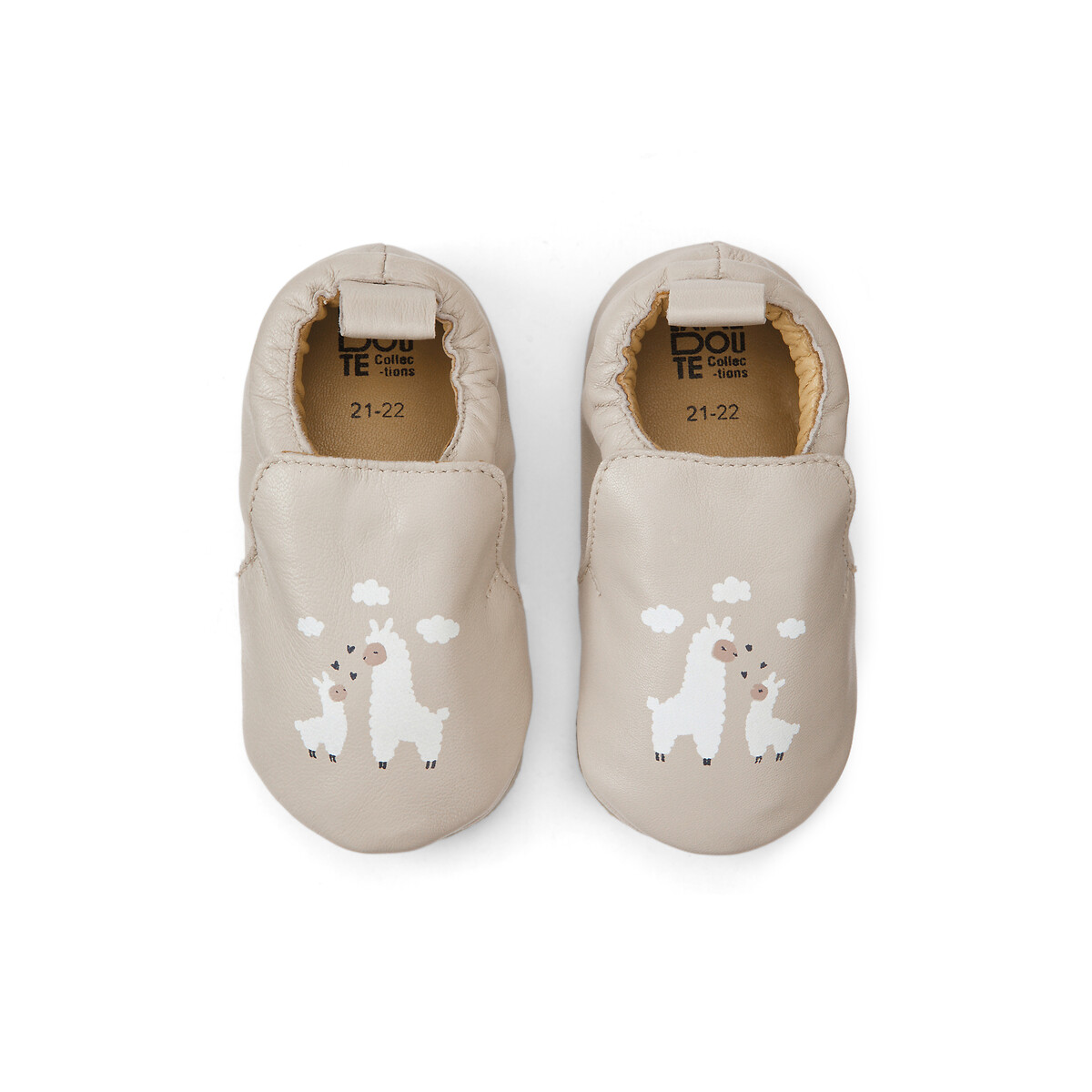 COLEÇÕES LA REDOUTE<br>Sapatos de pele com motivo lhama