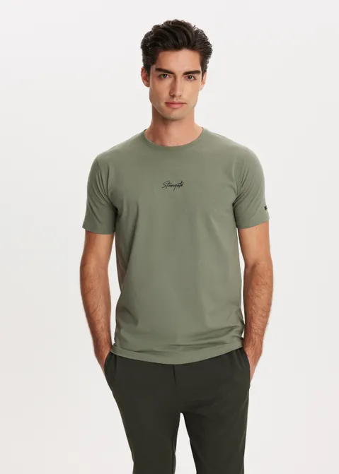 T-shirt met logo print groen (GRN.O)