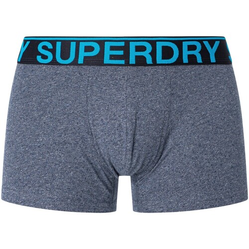 Superdry - Pack De 3 Calzoncillos De Algodón Orgánico Azul