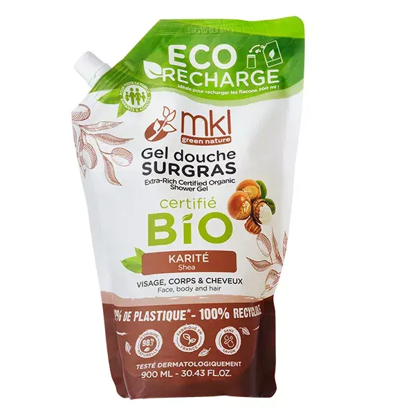 Gel de Banho Orgânico MKL Green Nature Eco-refill** Manteiga de Karité 900ml