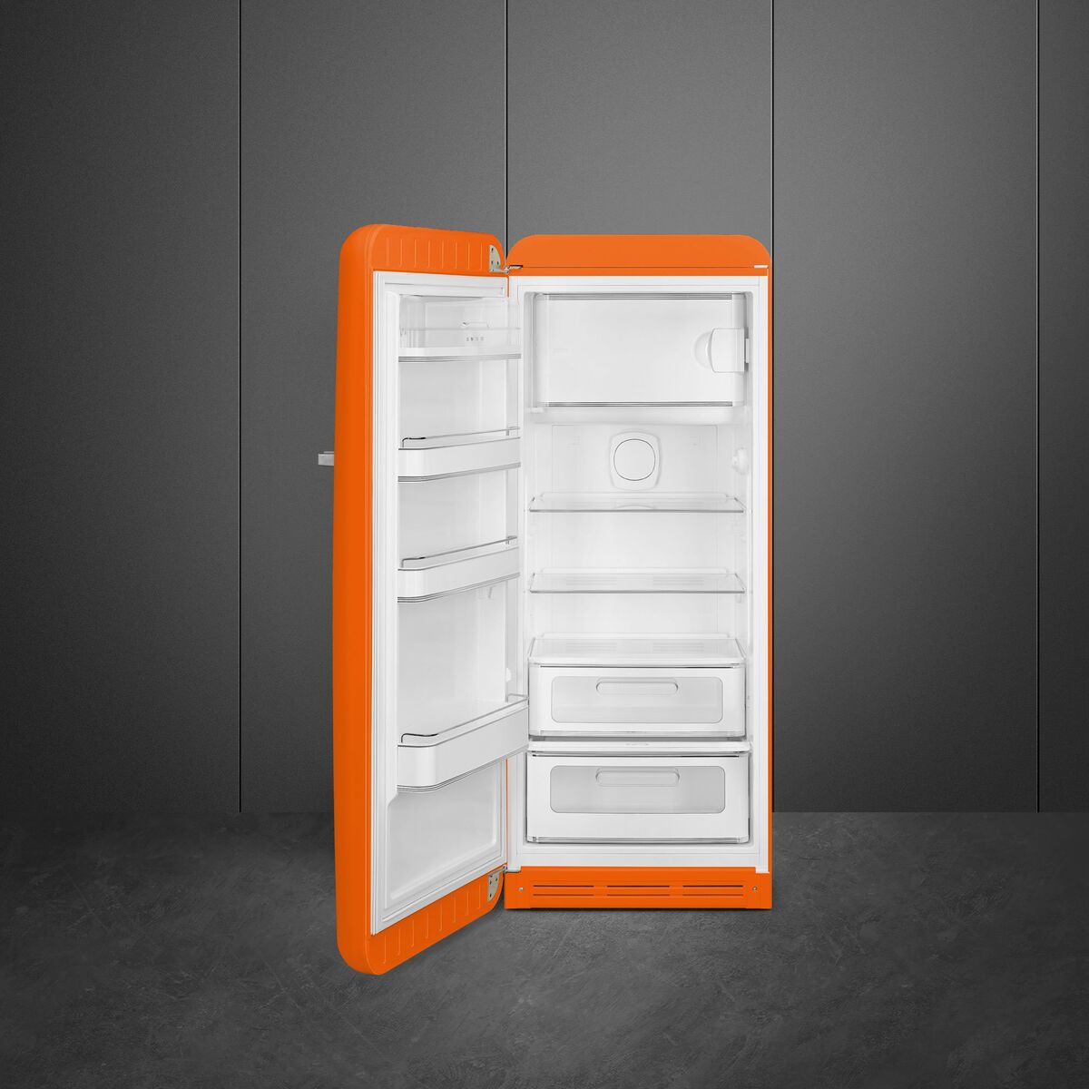 Smeg FAB28LOR6 Kjøleskap Med Fryser 153cm Venstrehengt Oransje