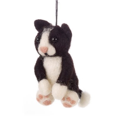 Black Felt Cat Decoration