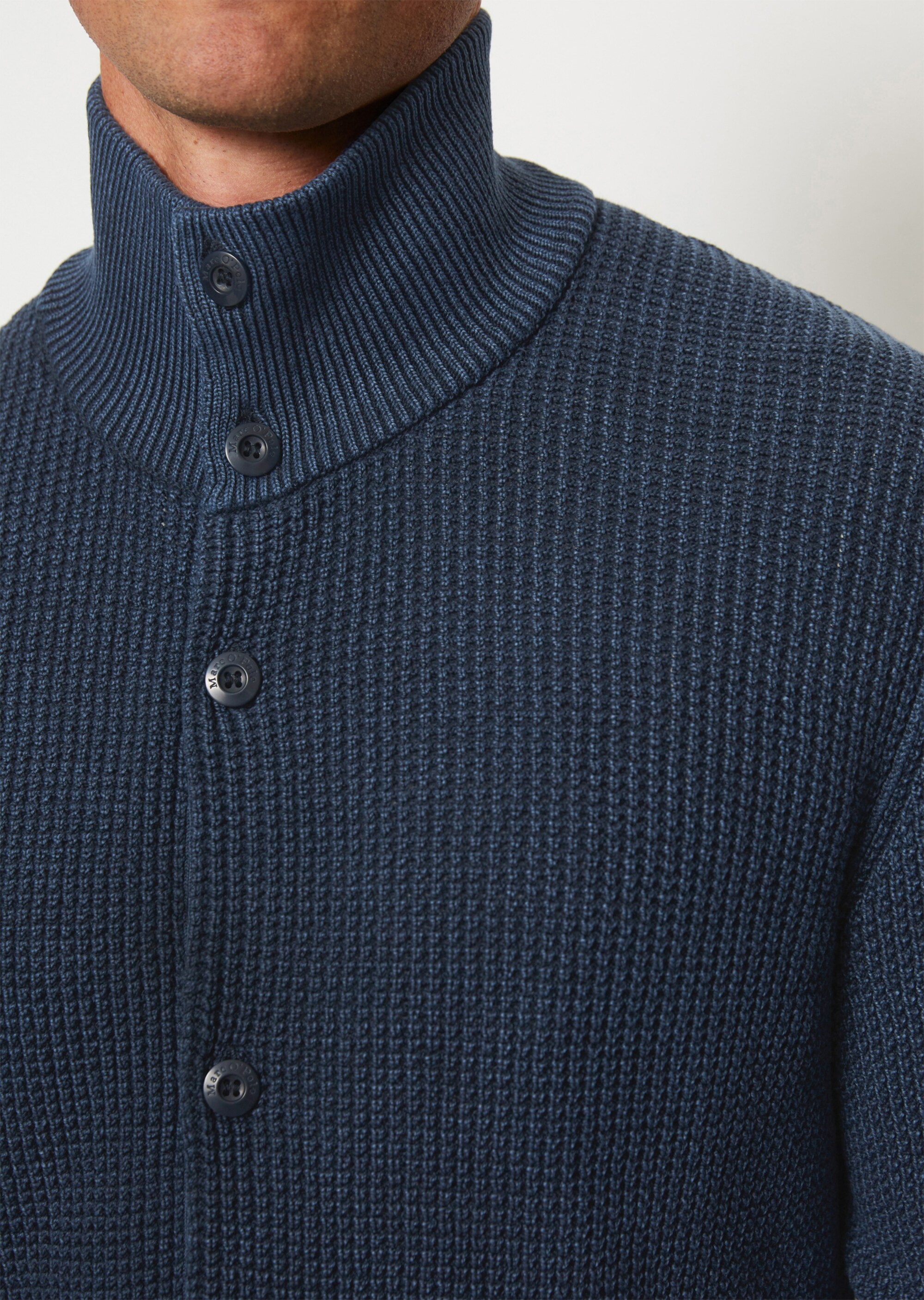 Strickjacke regular aus Bio-Baumwolle mit Struktur