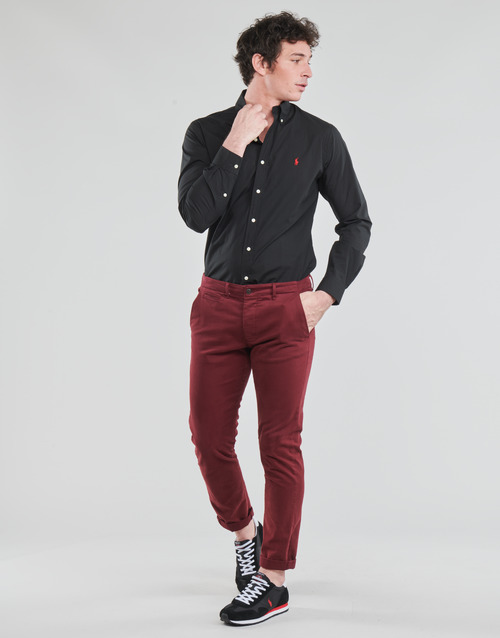 Polo Ralph Lauren - CHEMISE AJUSTEE EN POPLINE DE COTON COL BOUTONNELOGO PONY PLAY Negro