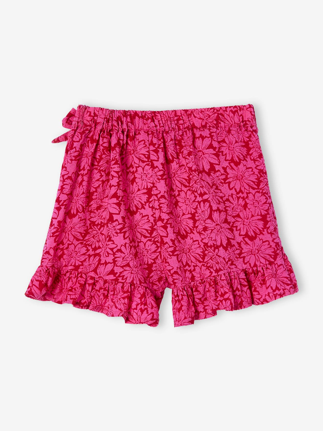 Conjunto de saia e shorts em tom cru para meninas