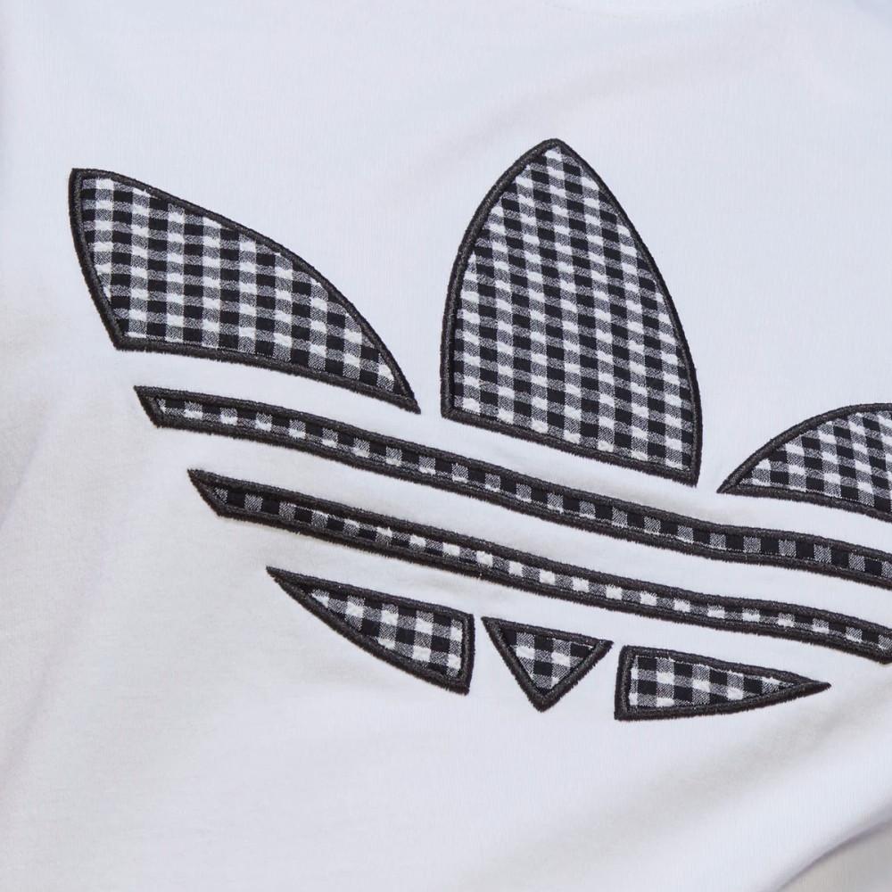 Adidas T-shirt Blanc Femme Adidas Trefoil