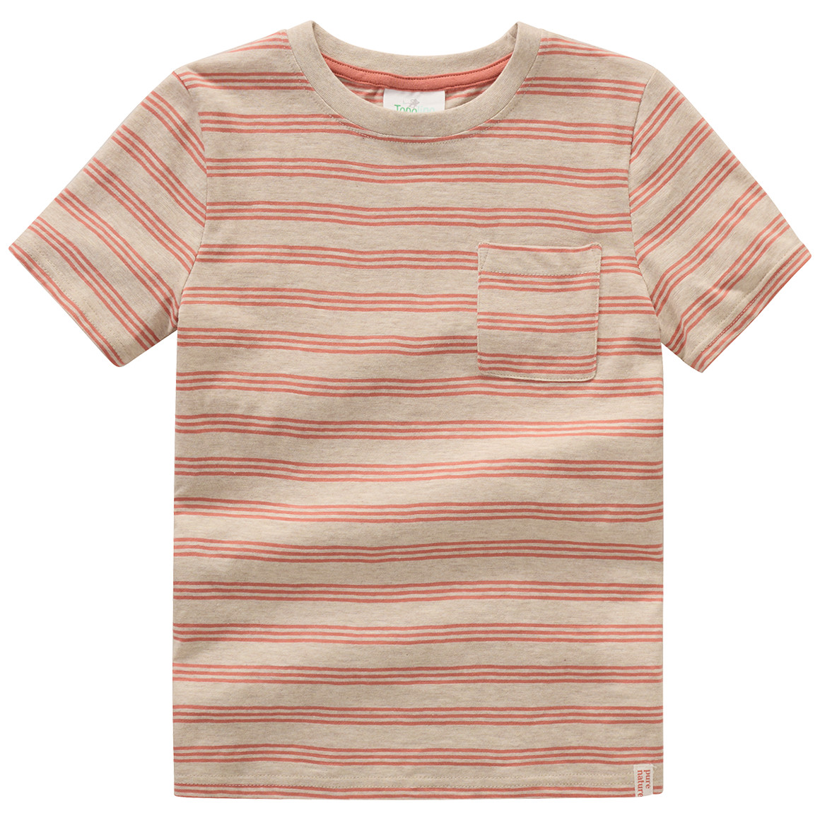 Topolino Pure Collection Jungen T-Shirt mit Streifen orange / beige