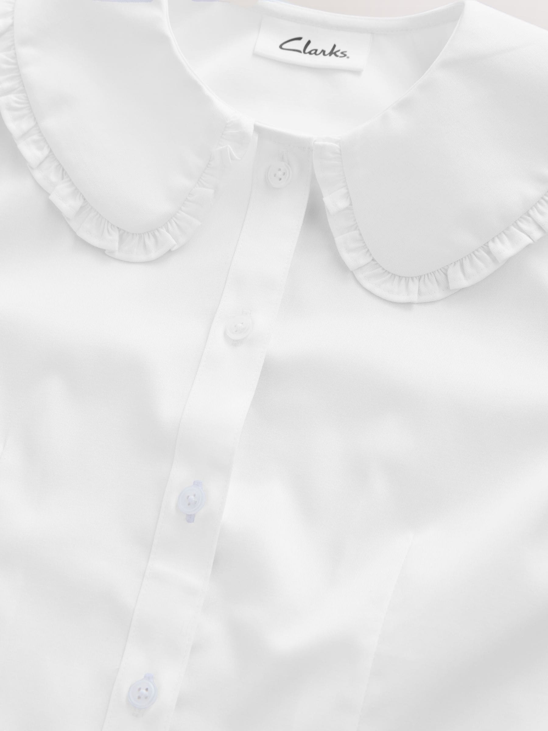 Clarks Collared Long Sleeve School Shirts 2 Pack