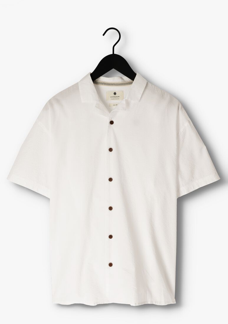 ANERKJENDT gebroken wit anerkjendt casual overhemd akkarsten s/s seersucker shirt