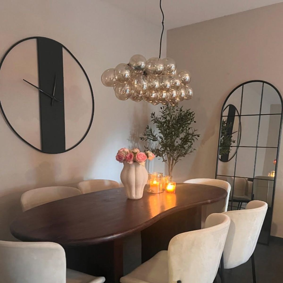 Design hanglamp zwart met amber glas 8-lichts - Uvas