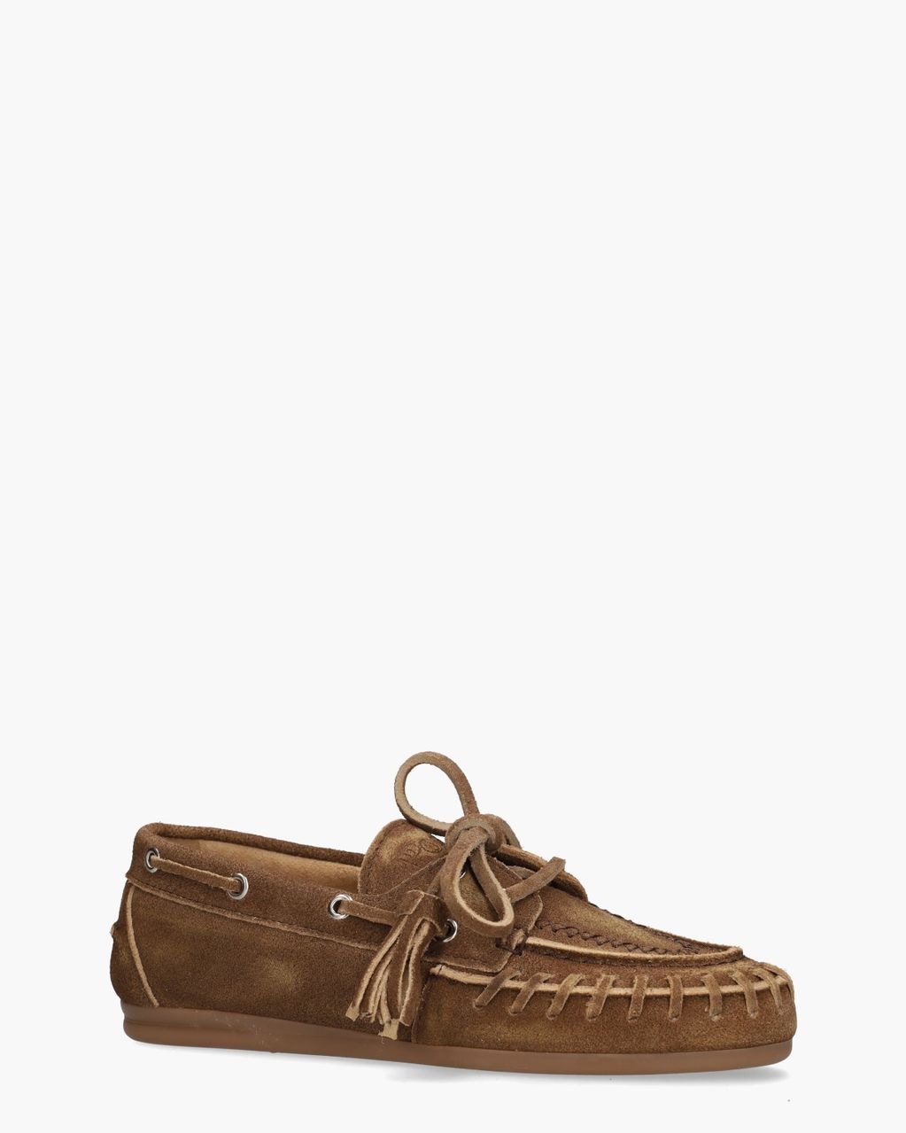 Posa Boat Loafer Fringe Brushed Bruin Dames Veterschoenen