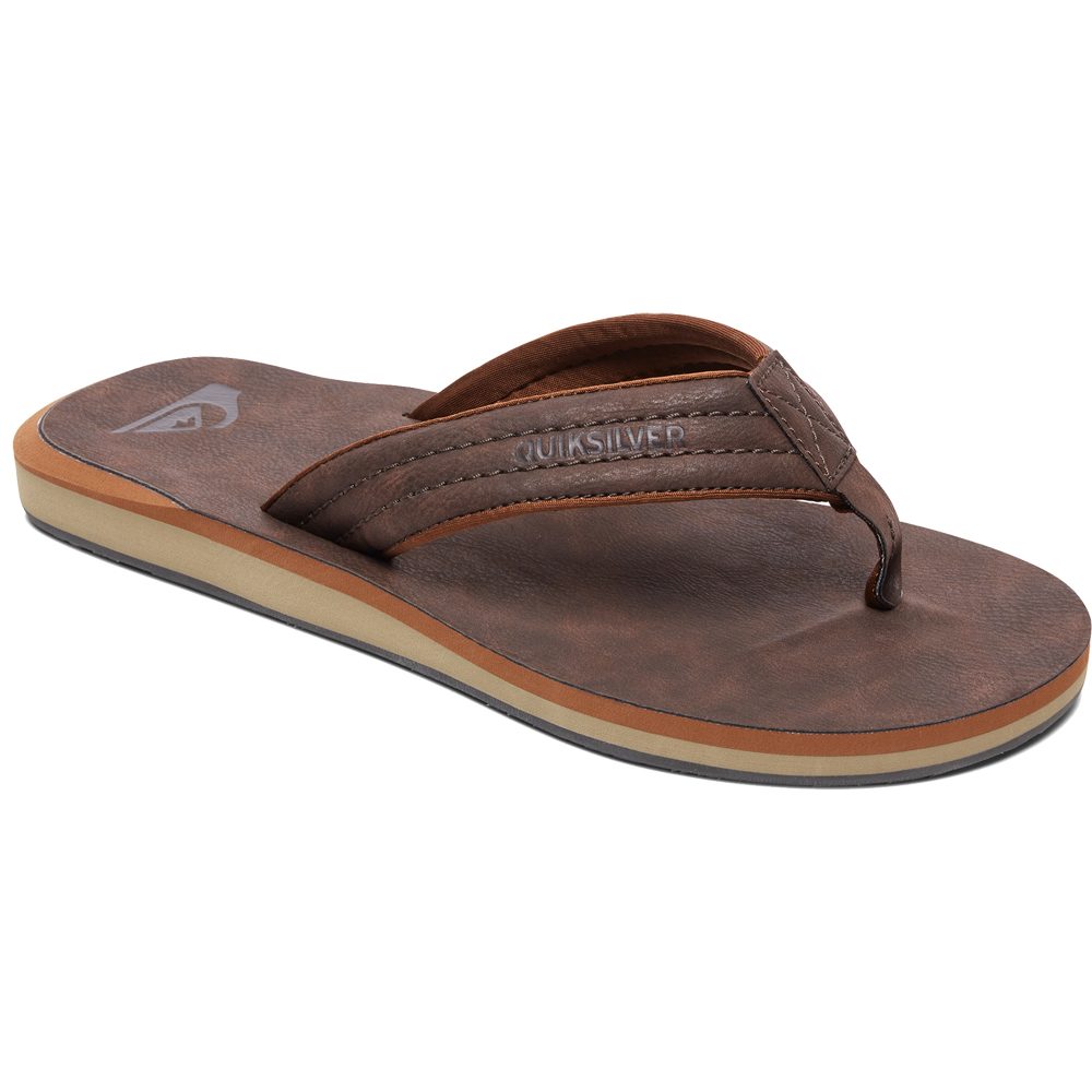 Quiksilver Carver Nubuck Flipflops Herren demitasse solid