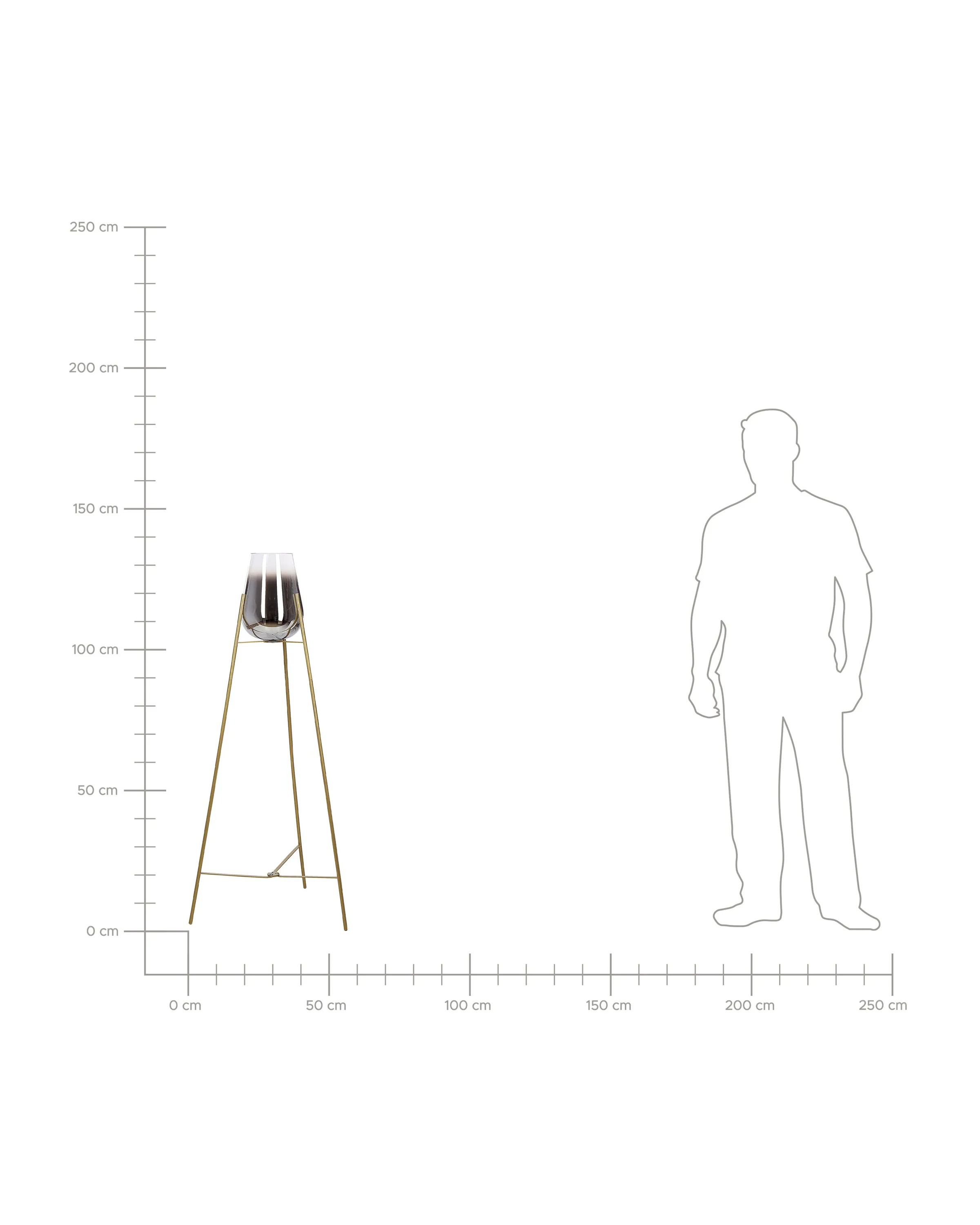 Staande lamp MENA Metaal Goud