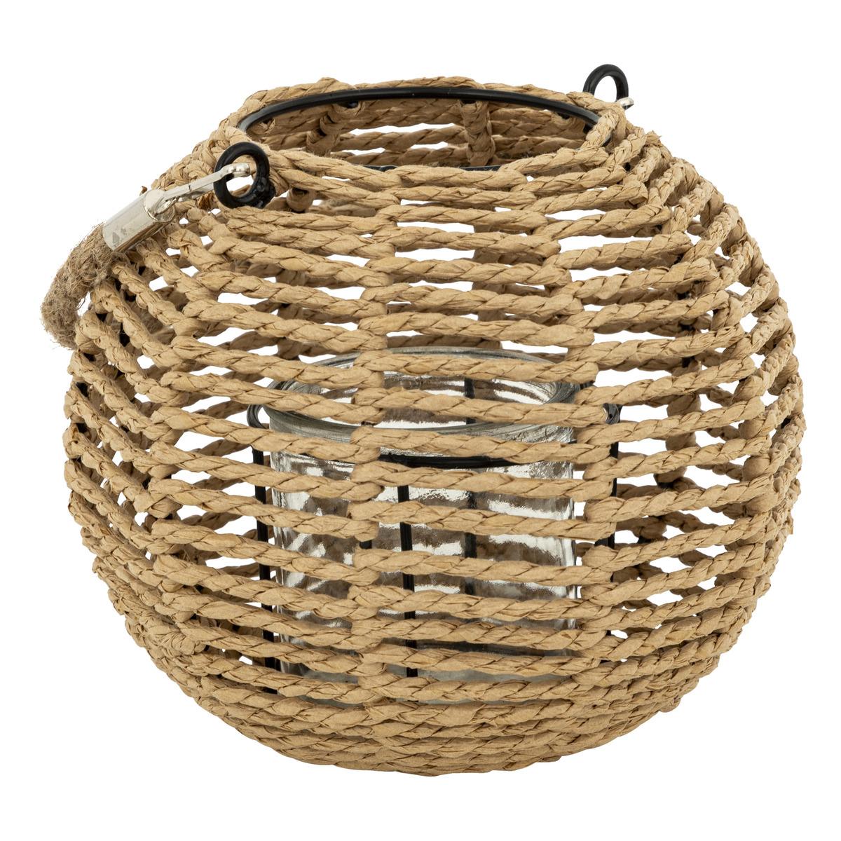LANTERNE NATUREL RONDE MATY H.15CM