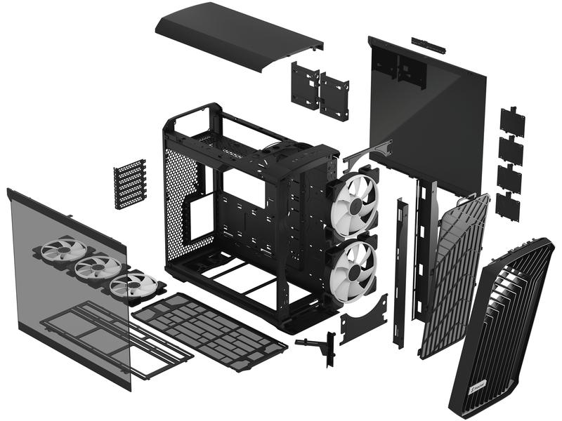 Fractal Design PC-Gehäuse Torrent RGB TG Schwarz Elegantes, kompaktes Big-Tower mit Sichtfenster und RGB Beleuchtung