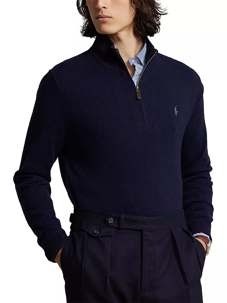 POLO RALPH LAUREN Troyer Pullover Regular Fit dunkelblau
