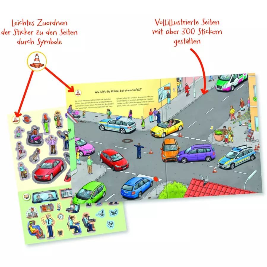 Ravensburger Wieso? Weshalb? Warum? Stickerheft Polizei