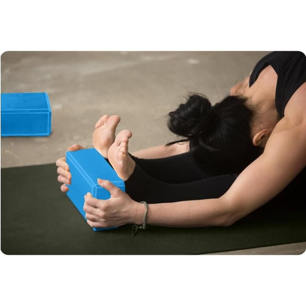 Skum yoga blokk - sett med 2, blå (NS-962)