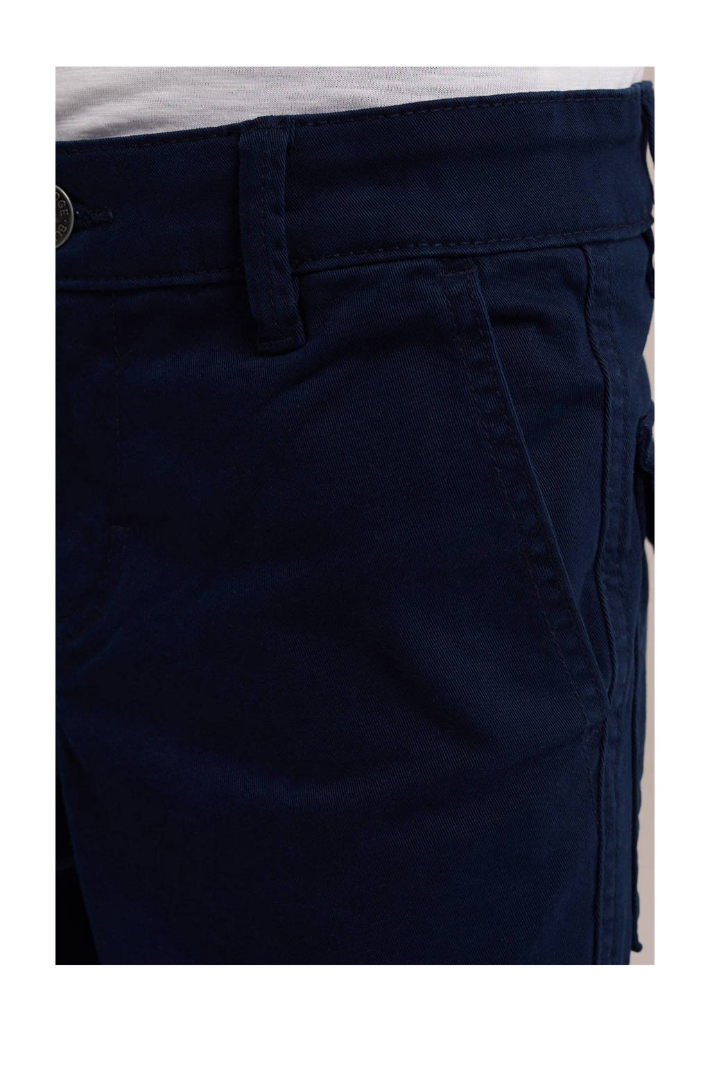 WE Fashion slim fit cargobroek royal navy