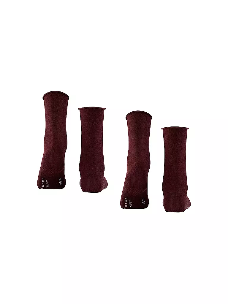 FALKE Happy  Socken 2er Pkg barolo dunkelrot