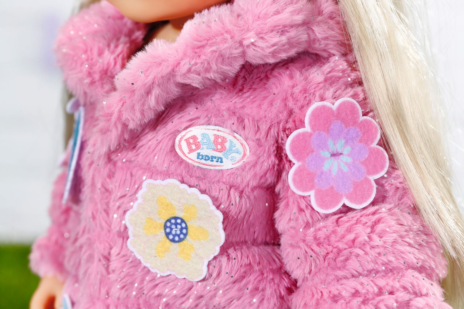 Baby Born Puppenkleidung »Glitzer Mantel,  43cm« bestehend aus Jacke, Leggings und Mütze