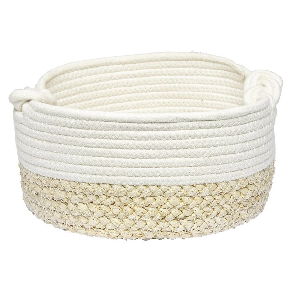 Panière ovale blanc naturel Ø26 cm