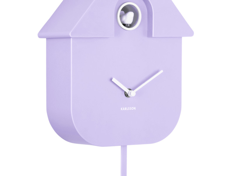 Wall Clock Modern Cuckoo KA5768TB Turquoise blue