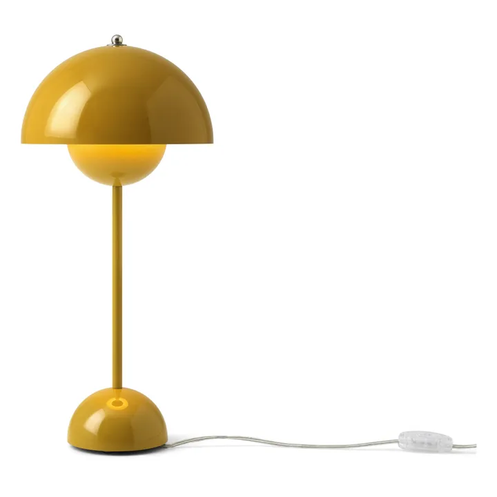 & Tradition Lampe à poser Flowerpot VP3, Verner Panton, 1969 | Jaune moutarde