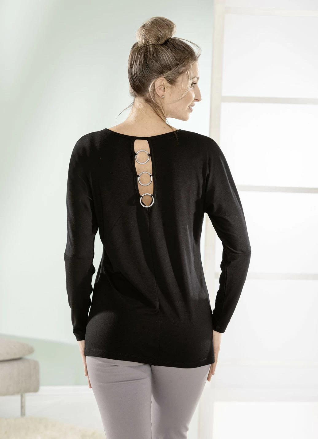 Shirt mit langen Fledermausärmeln