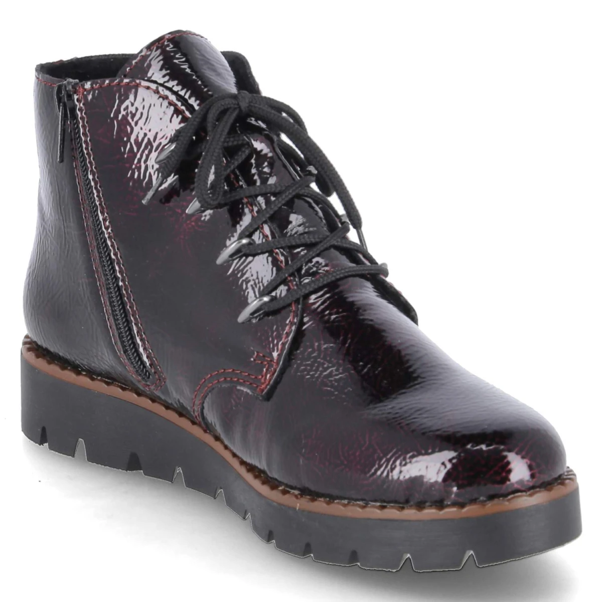 RiekerSchnürstiefeletten - rot