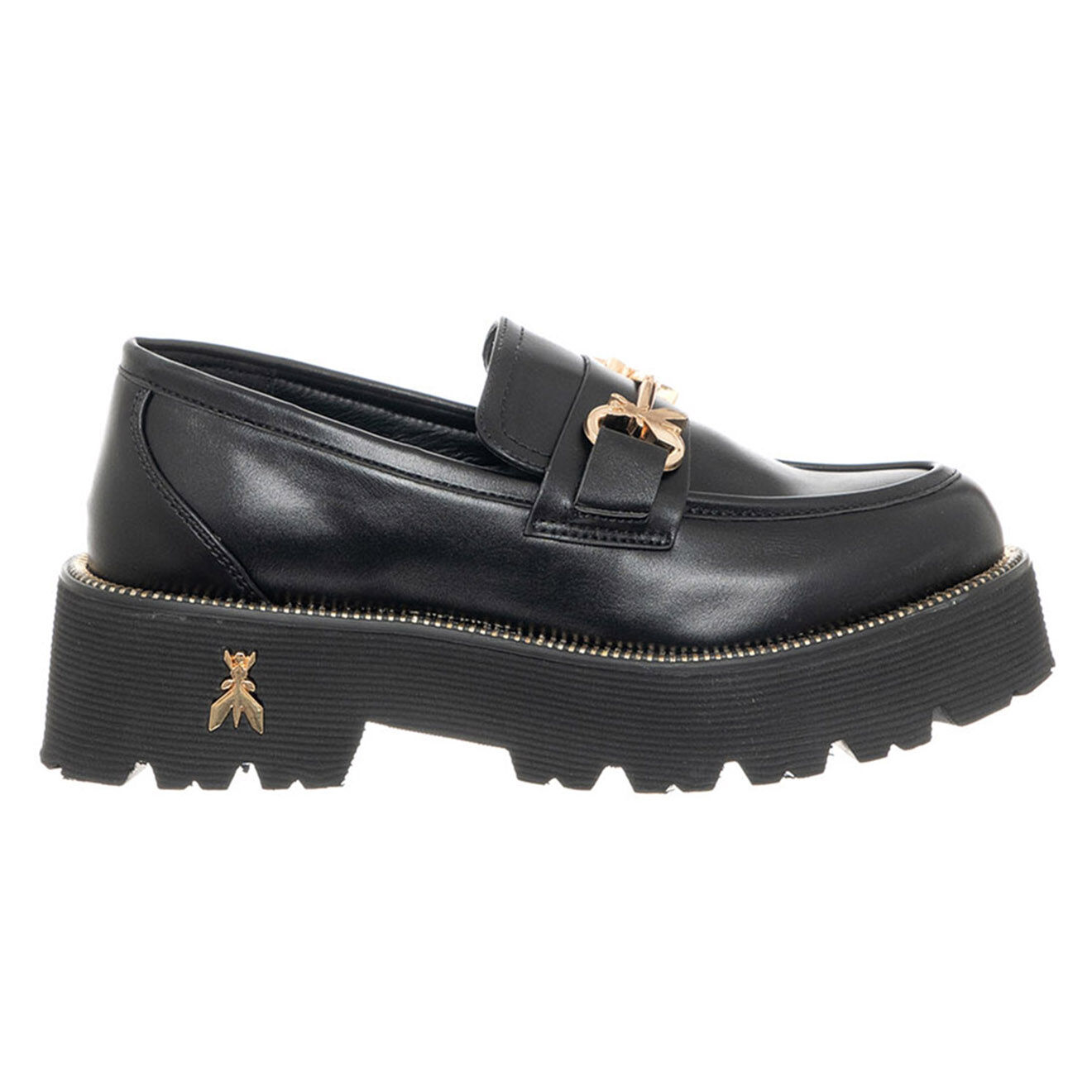 Patrizia Pepe Mocassins en Cuir Lizia noirs - Talon 5 cm