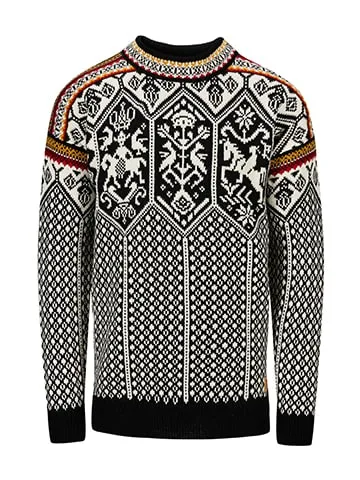 Dale of Norway 1994 Masculine Sweater Black Mustard Offwhite