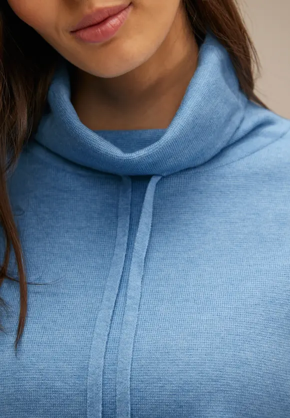 Pullover mit Tunnelzugband - gentle blue melange
