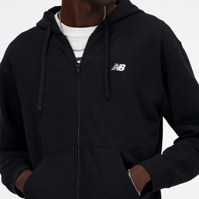 New Balance Herre Trøjer Sport Essentials Logo Full Zip Sort