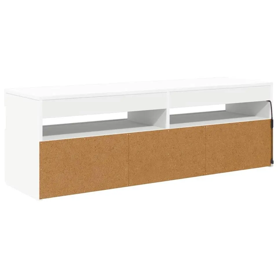 vidaXL - Tv-kast - Wit - Bewerkt hout