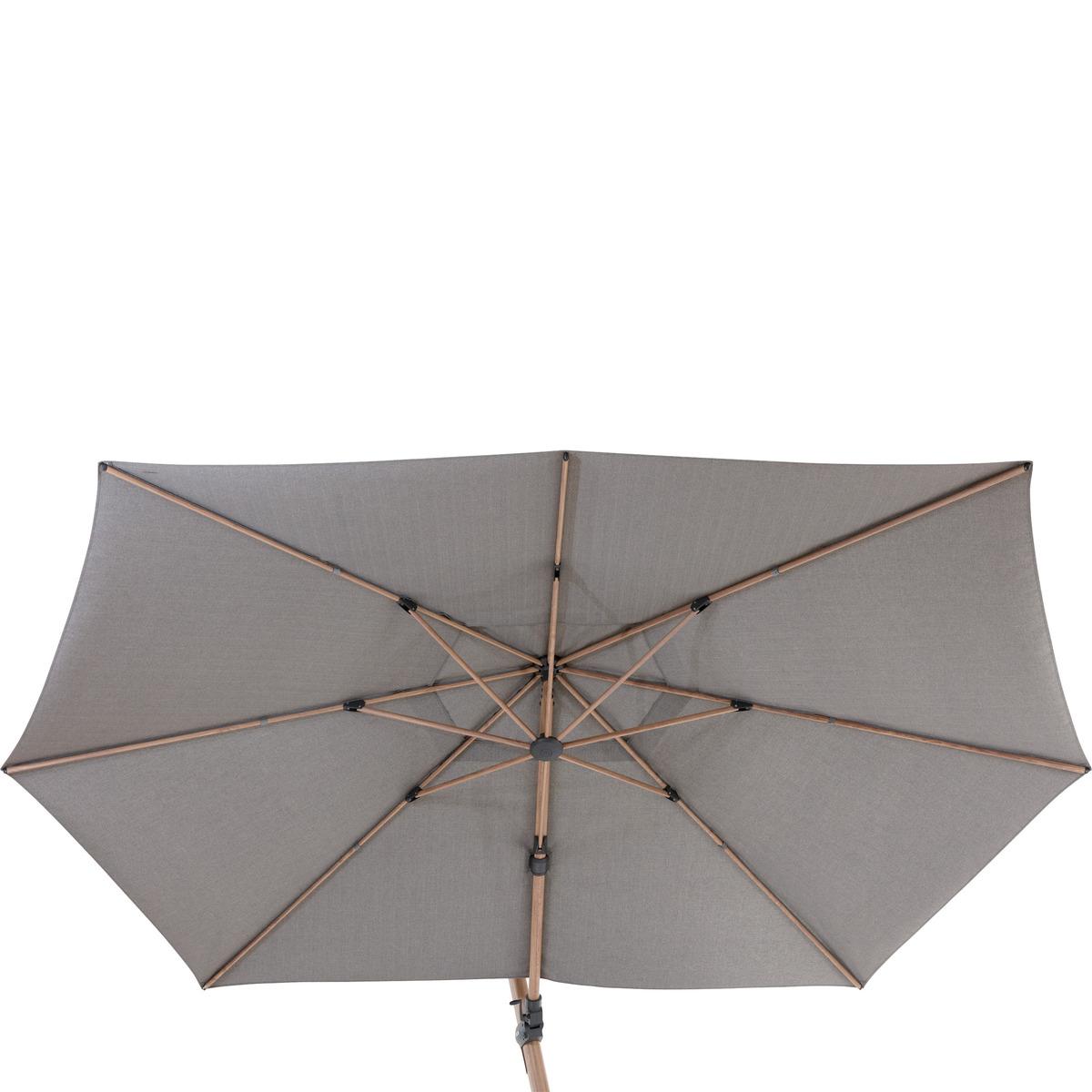 PARASOL DECENTRE TIKEO 4.2X3M PLATINE