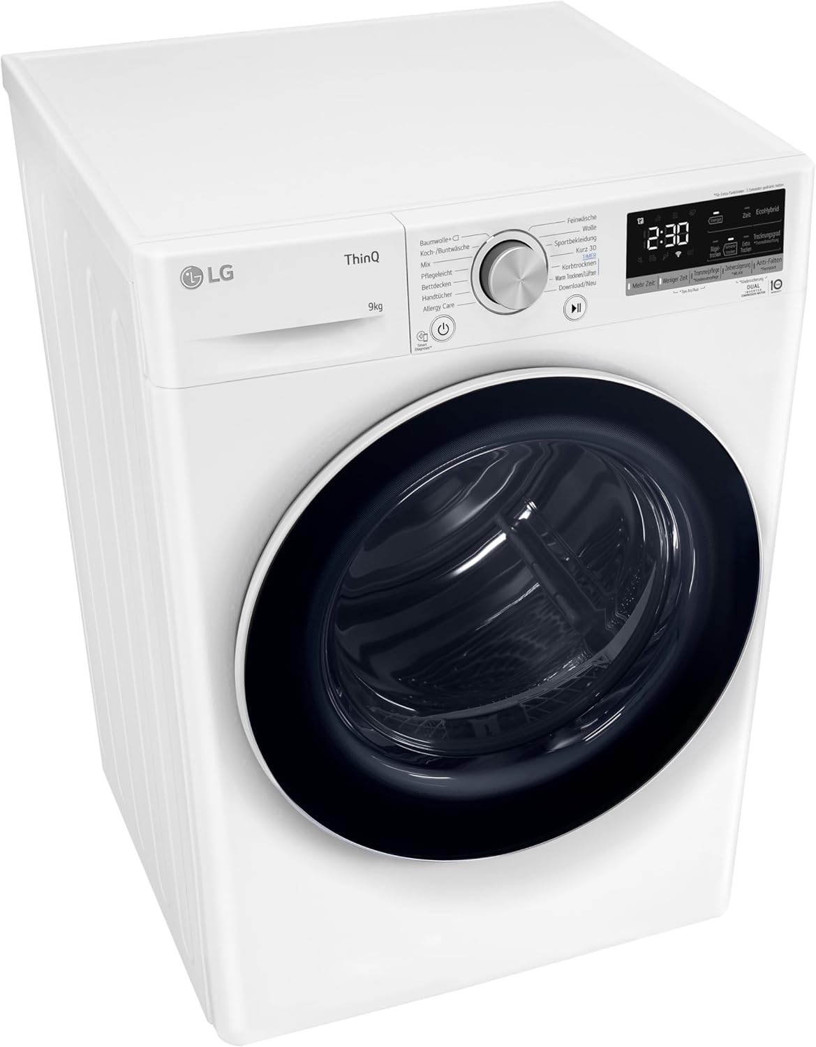 LG V9R09TC Wärmepumpen-Trockner 9 kg Kapazität, Sensor Dry, Allergy Care, Smart Diagnosis, Weiß