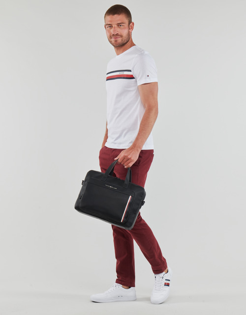 Tommy Hilfiger - RWB MONOTYPE CHEST STRIPE TEE - Blanc