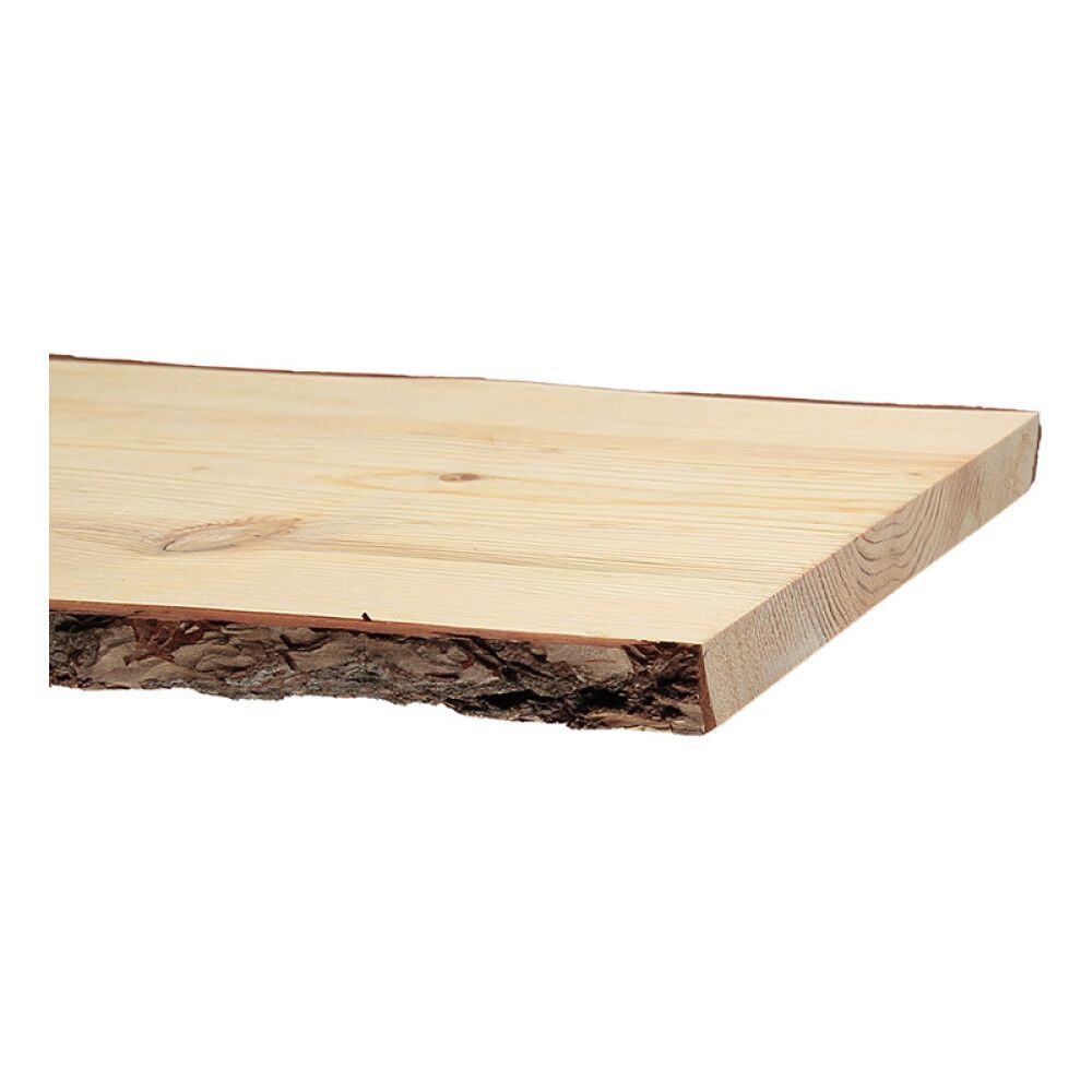 HYLLEPLATE FURU MED BARK 18X250-300X2000MM