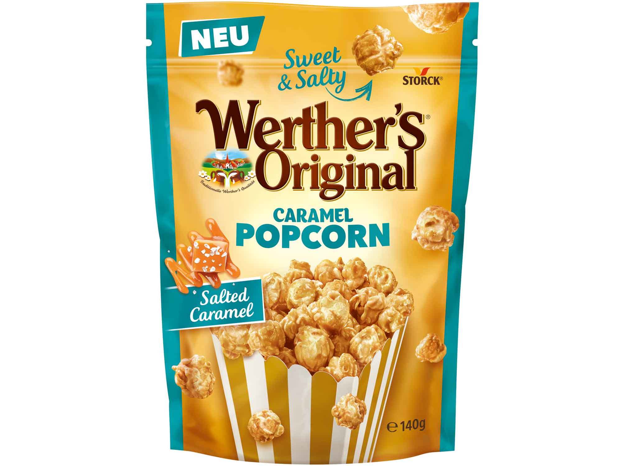 PIPOCAS SALGADAS WERTHER'S CARAMELO 140G