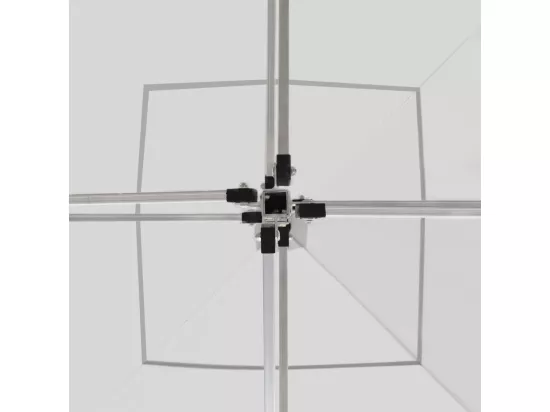 Tente de réception pliable avec parois Aluminium 3x3 m Blanc