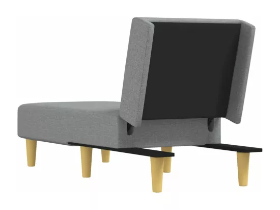 Prolenta Premium - Chaise longue gris clair tissu