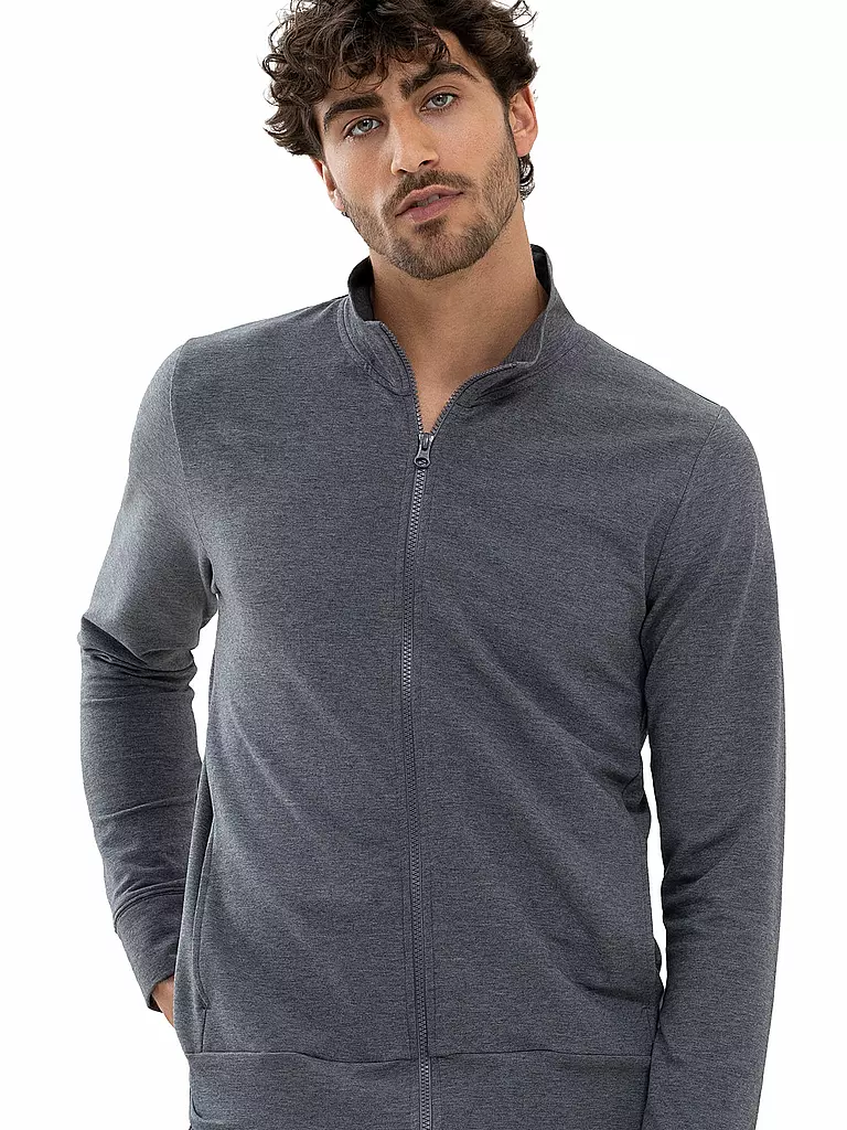 MEY Loungewear Jacke hellgrau