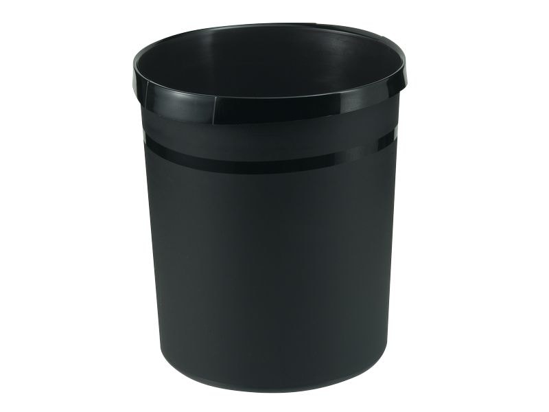 HAN Papierkorb Karma 18 l, Schwarz Runder Papierkorb aus 80-100% recyceltem Material