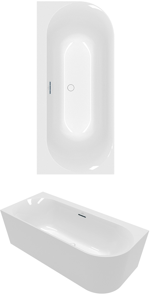 Villeroy & Boch Loop & Friends half vrijstaand ligbad links 180x80cm wit