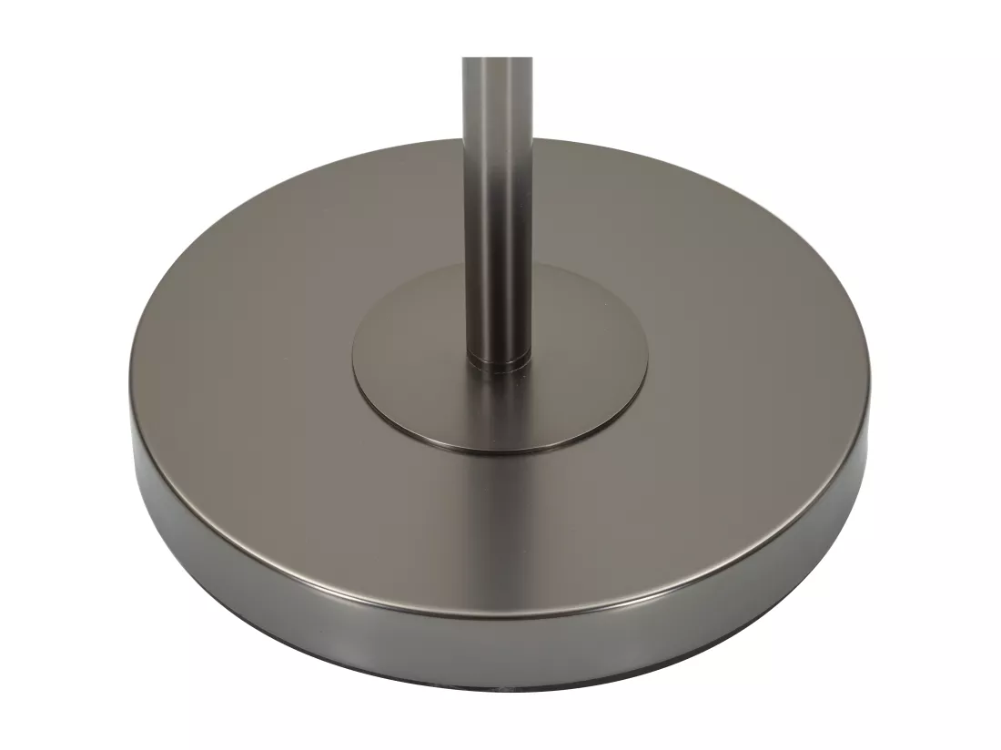 Lampe sur Pied Bright One - Lampe Moderne avec Base en Verre Blanc et Abat-jour en Velours Gris, Design Élégant Ø 42,5x164 cm